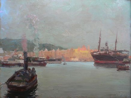 figari-andrea-1925-ca-genova-vista-dal-porto-olio-su-cartone-27x35-cm